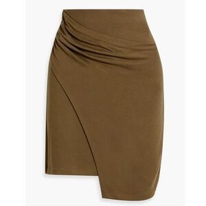 VINCE Draped Jersey Mini Skirt